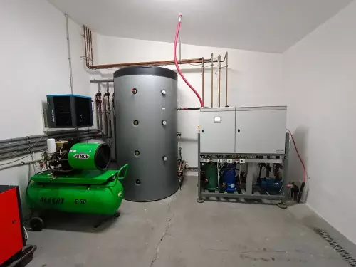 Instalace tepelného čerpadla HOTJET s akumulační nádrží